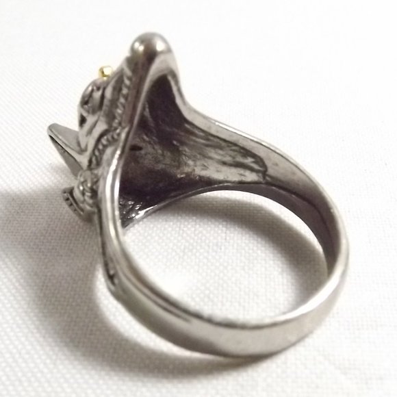 Anubis Stainless Steel Ring Vintage Egyptian Anubis Death God Egypt Mythology - Picture 3 of 10